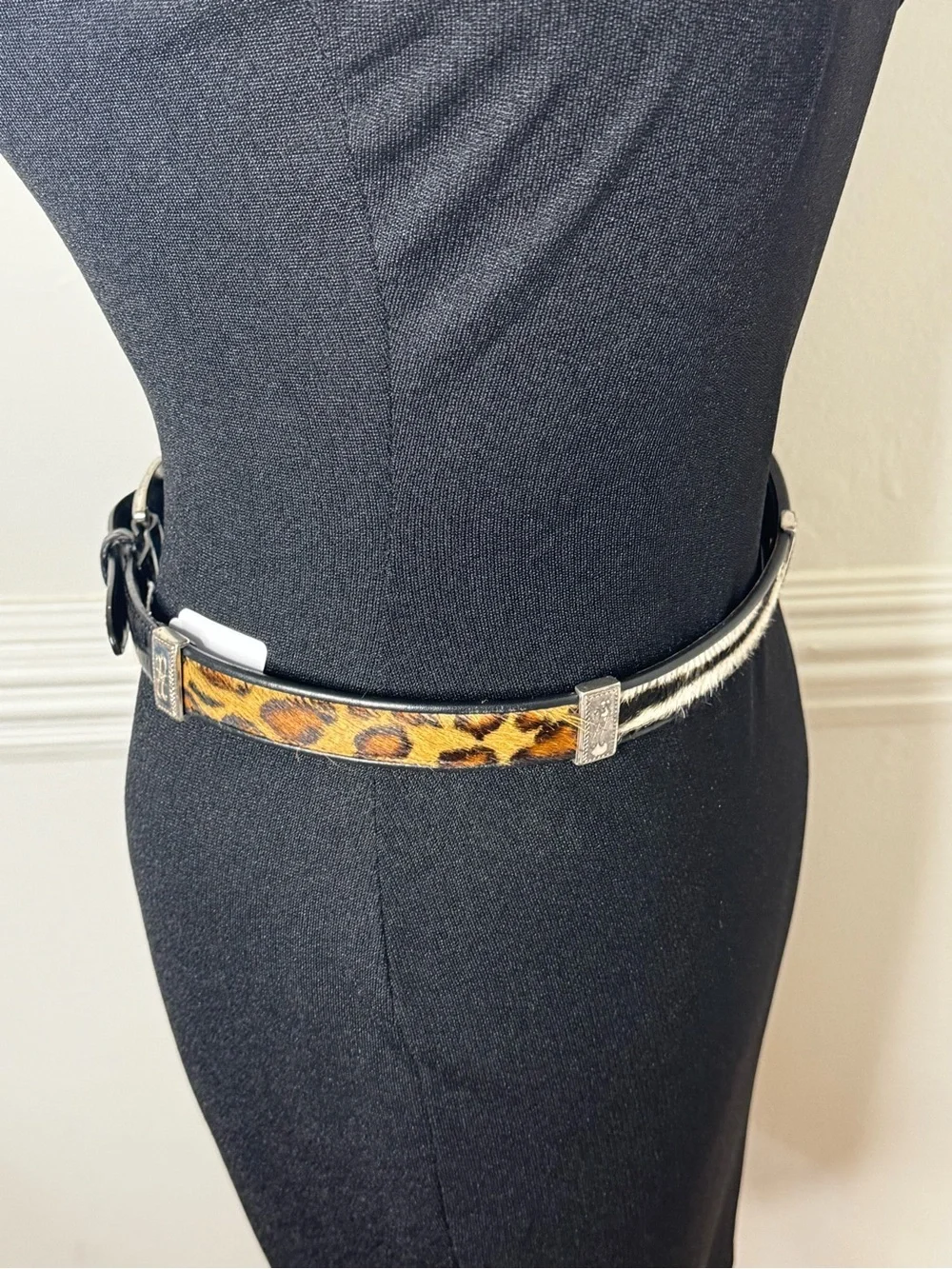 Brighton Leopard & Zebra Print Leather Waist Belt - Picture 2 of 13